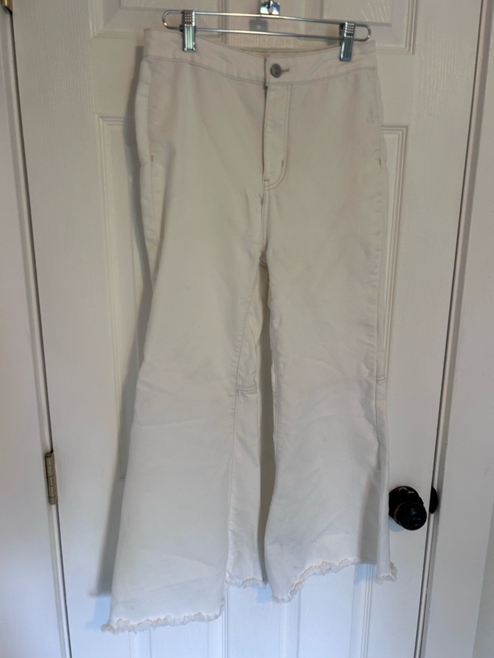 We The Free Off-White Denim Waistband Detail